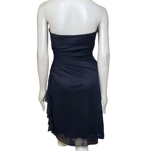 Betsy & Adam Black White VTG Cocktail Homecoming Evening Dress 10 Pin Up Retro - Picture 6 of 9